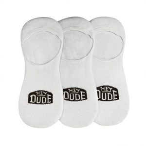 HEYDUDE No Show Sock 3 Pack - White